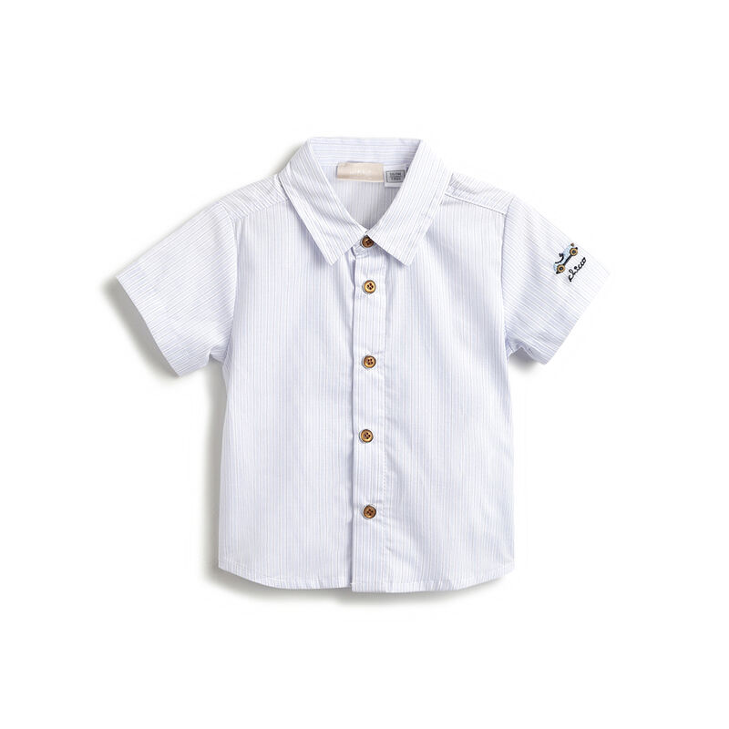 Boys Dark Blue Shirt with Short Trousers image number 2